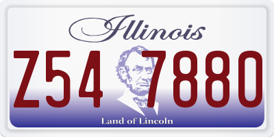 IL license plate Z547880