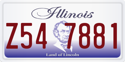 IL license plate Z547881