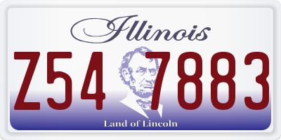 IL license plate Z547883