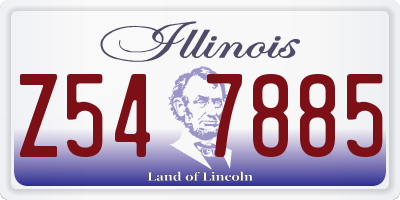 IL license plate Z547885