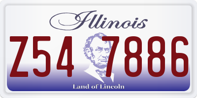 IL license plate Z547886