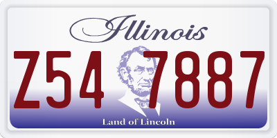 IL license plate Z547887