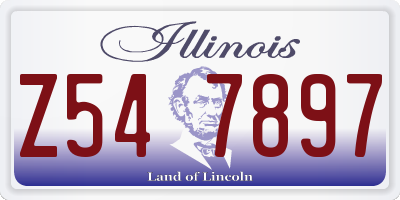 IL license plate Z547897