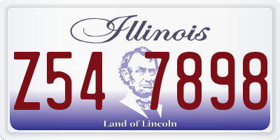 IL license plate Z547898