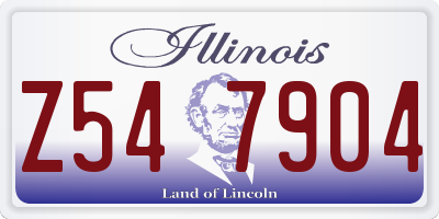 IL license plate Z547904