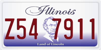 IL license plate Z547911