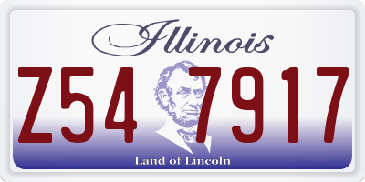 IL license plate Z547917