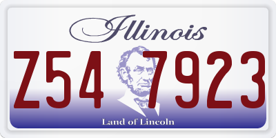 IL license plate Z547923