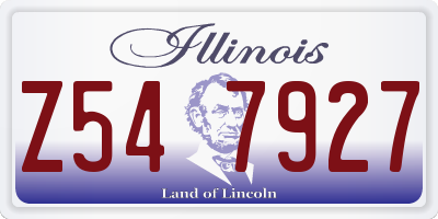 IL license plate Z547927
