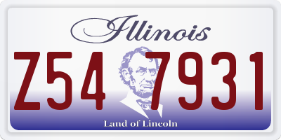 IL license plate Z547931