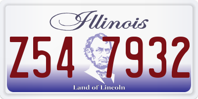 IL license plate Z547932