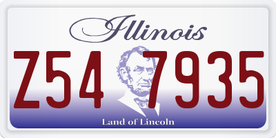 IL license plate Z547935