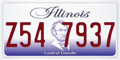 IL license plate Z547937
