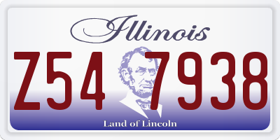 IL license plate Z547938