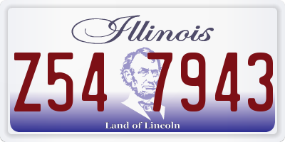 IL license plate Z547943