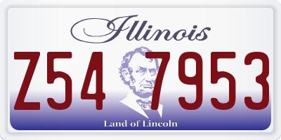 IL license plate Z547953