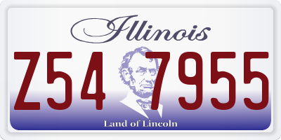 IL license plate Z547955