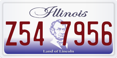 IL license plate Z547956
