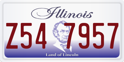 IL license plate Z547957