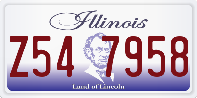 IL license plate Z547958
