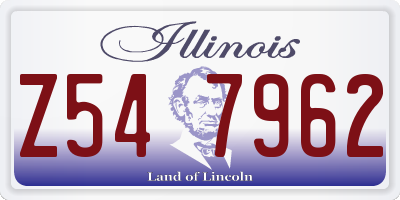 IL license plate Z547962
