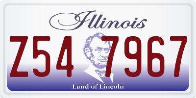 IL license plate Z547967