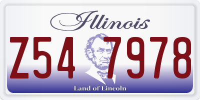 IL license plate Z547978