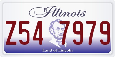 IL license plate Z547979