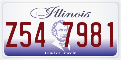 IL license plate Z547981