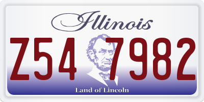 IL license plate Z547982