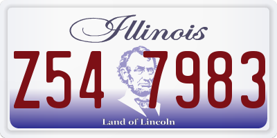 IL license plate Z547983