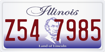 IL license plate Z547985
