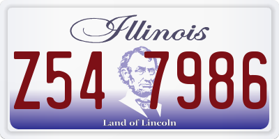 IL license plate Z547986