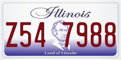 IL license plate Z547988