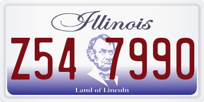 IL license plate Z547990