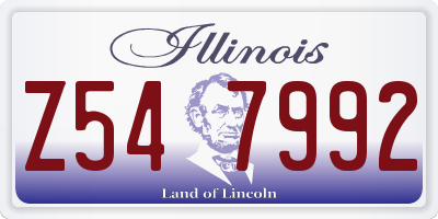 IL license plate Z547992