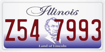 IL license plate Z547993