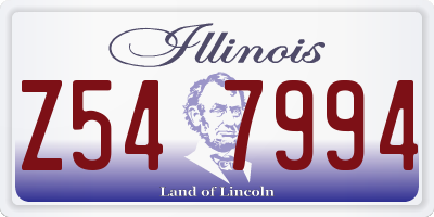 IL license plate Z547994
