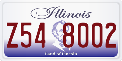 IL license plate Z548002