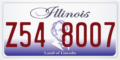 IL license plate Z548007