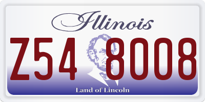 IL license plate Z548008