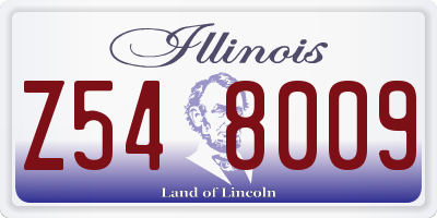 IL license plate Z548009