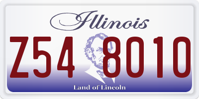 IL license plate Z548010