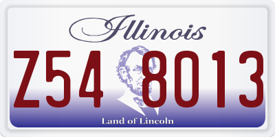 IL license plate Z548013