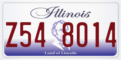 IL license plate Z548014