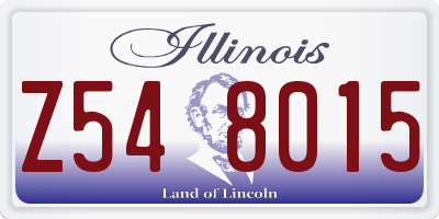 IL license plate Z548015