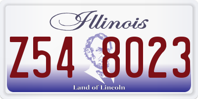 IL license plate Z548023