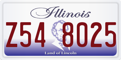 IL license plate Z548025