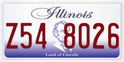IL license plate Z548026