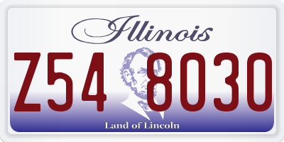 IL license plate Z548030